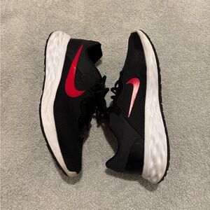 Nike Black and Red Running Shoes